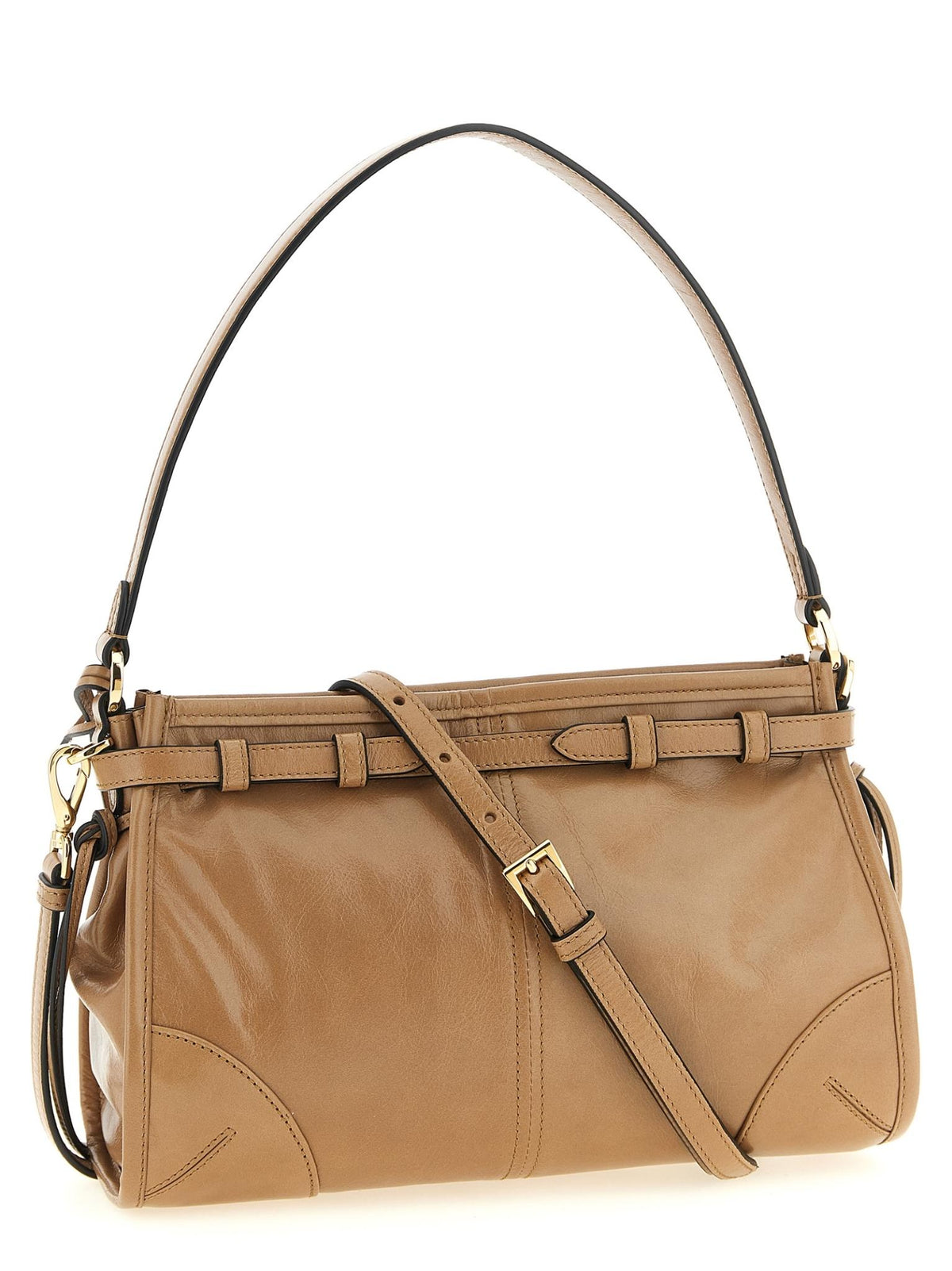 PRADA Yellow Leather Tote Shoulder Bag