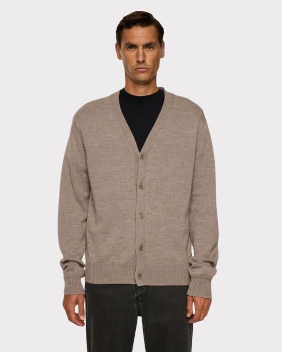J LINDEBERG Brindle Melange Knit Cardigan for Men FMKW15267 C158