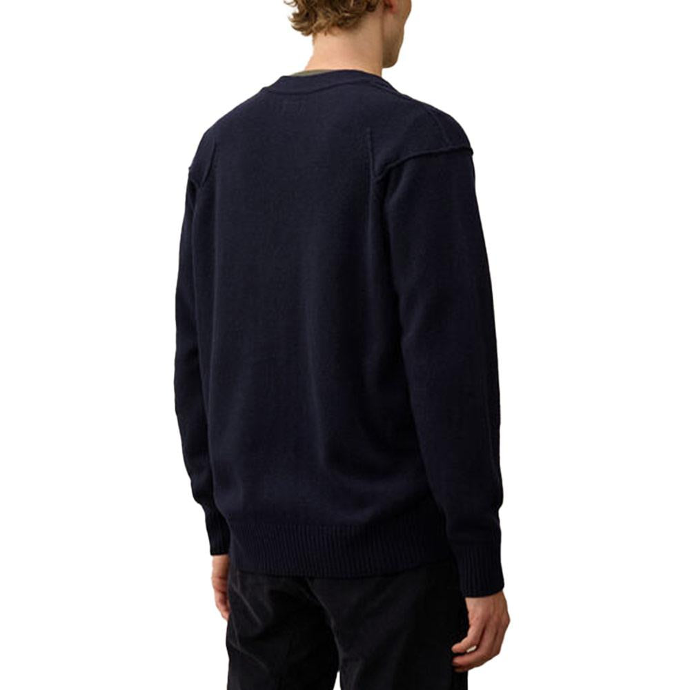 CP Company Lambswool GRS Knit Cardigan for Men Gray