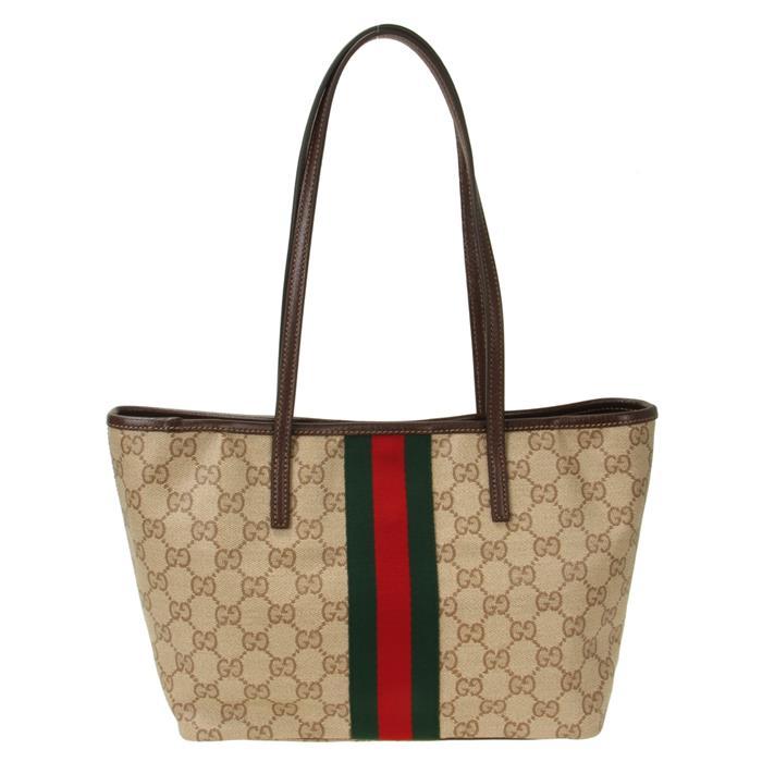 GUCCI Tribeca Small Leather Tote Bag