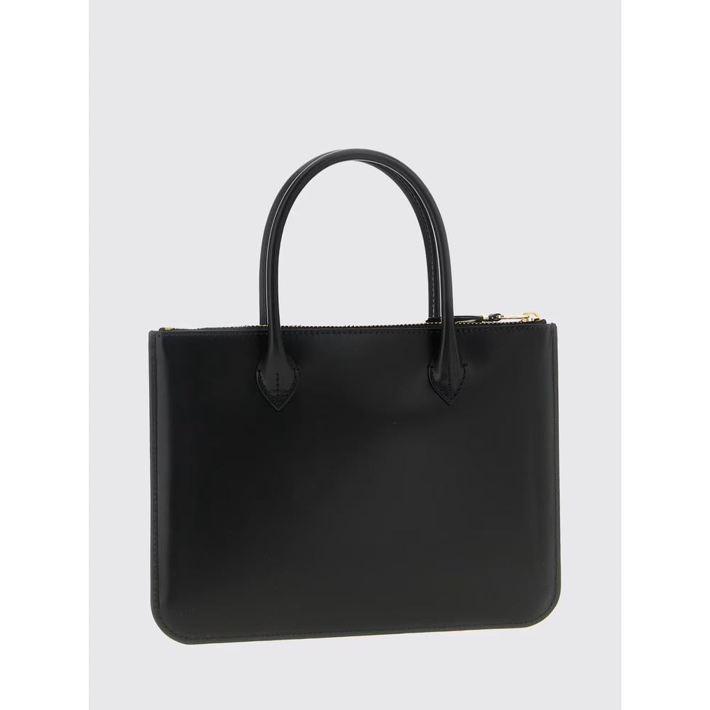 Comme des Garcons Handle Pouch Bag Black Leather Tote