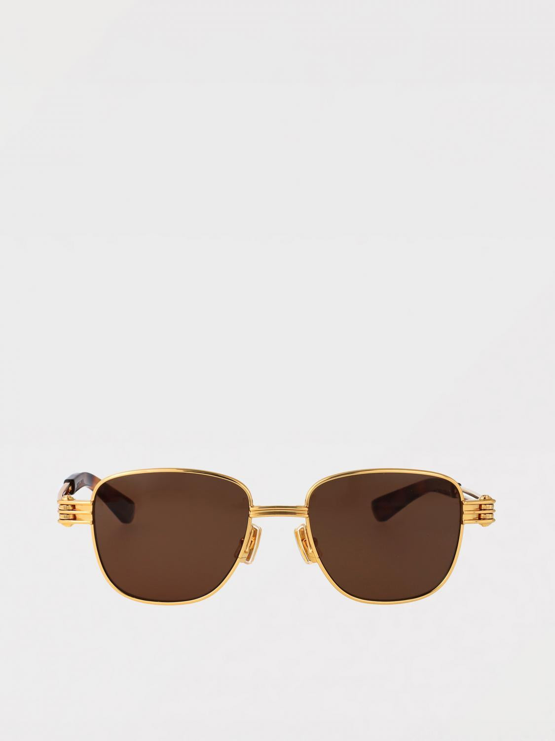Bottega Veneta Brown Acetate Square Sunglasses