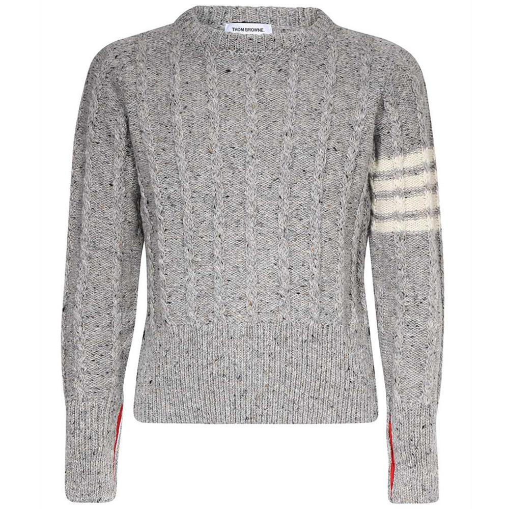 THOM BROWNE Diagonal Armband Classic Crewneck Pullover Knit Sw MKA469B Y1506 055
