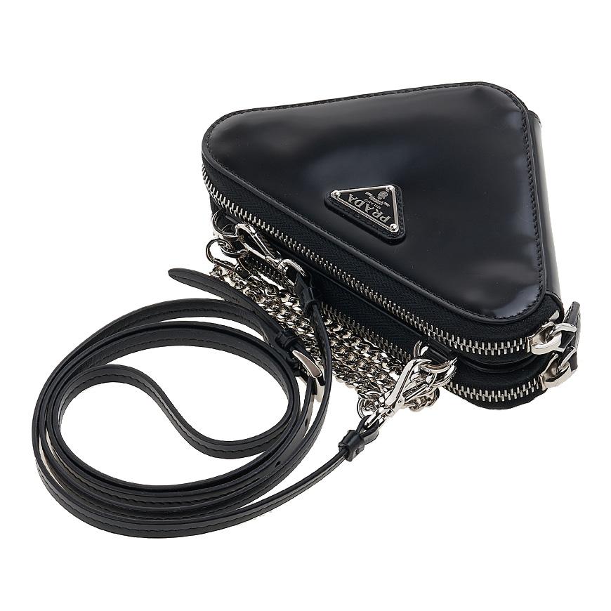 PRADA Women’s Brushed Leather Mini Pouch 1NR015 ZO6 F0002
