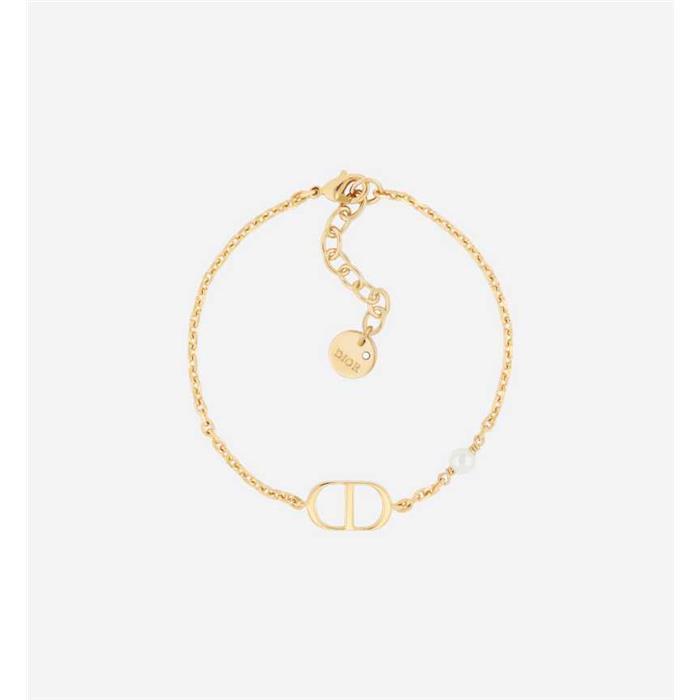 DIOR Gold-Tone Crystal Petit CD Bracelet B1310PTCRS D301