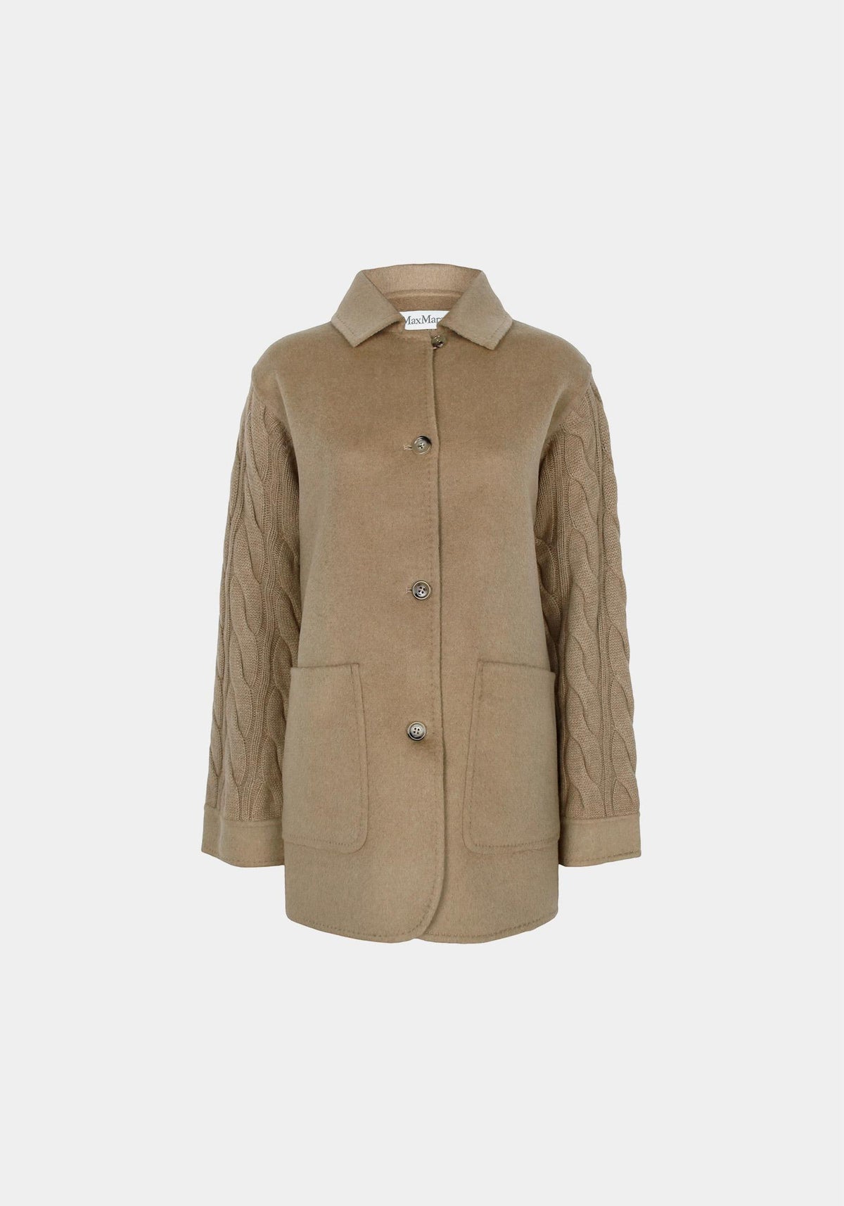 Max Mara Camel Wool Knit Jacket 2521316012 TACCO 001