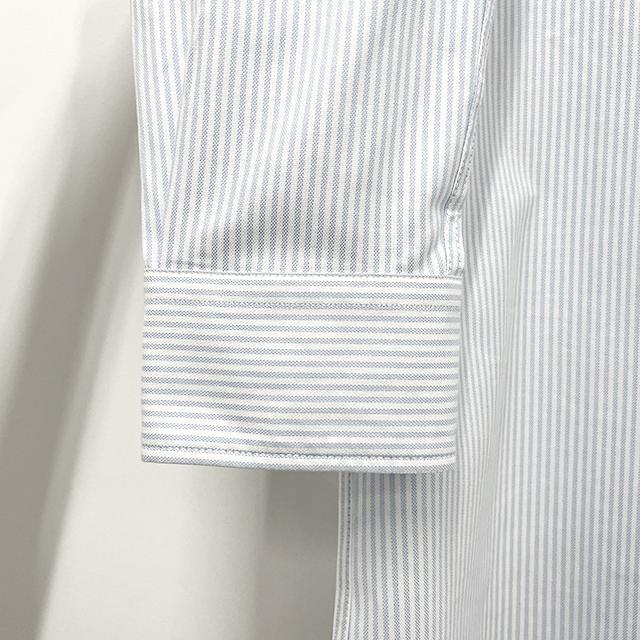 AMI Heart Logo Button-Down Stripe Long Sleeve Shirt