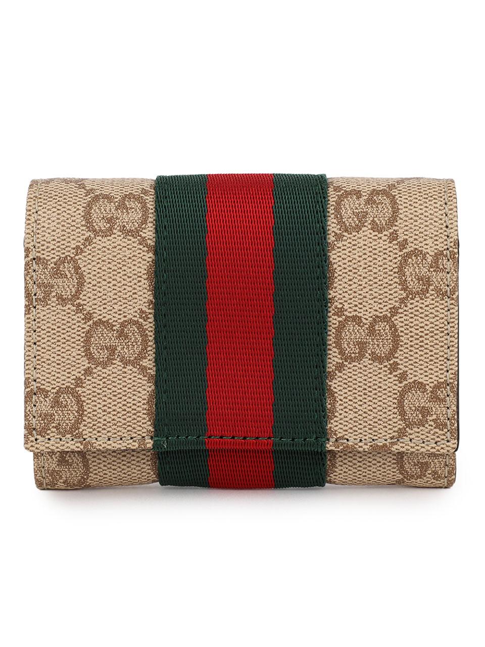 GUCCI Web Detail Bifold Card Case Wallet