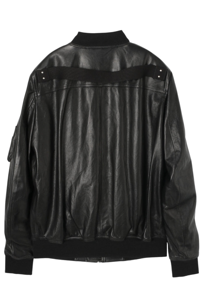 Rick Owens Lamb Leather Classic Flight Jacket Black RU01E5778 LBY 09
