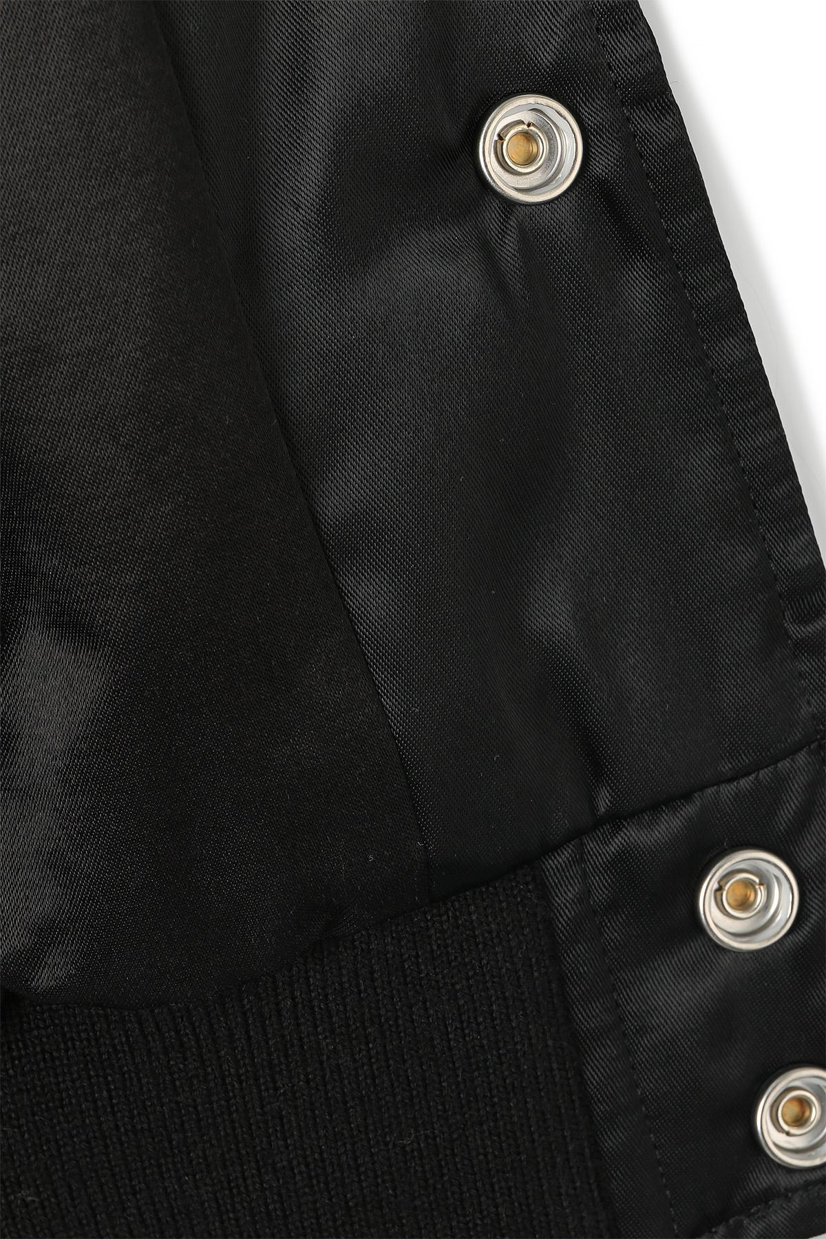 CELINE Men's Boy Doll Satin Nylon Teddy Bomber Jacket Black 2W750048S 38NO