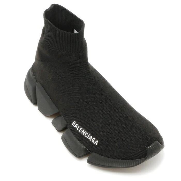 BALENCIAGA Speed 20 Knit Low-Top Sneakers Black/White