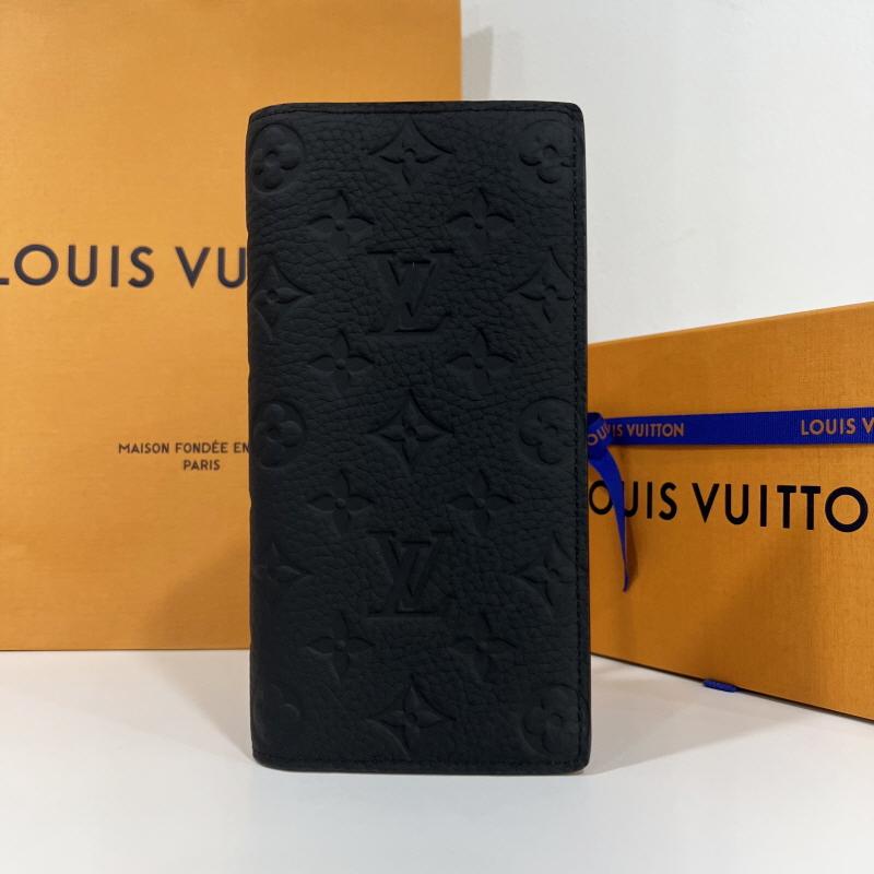 Louis Vuitton Taurillon Black Brazza Long Wallet Unisex M69038