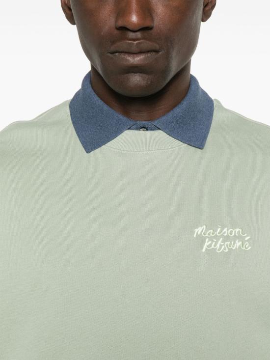Maison Kitsune Green Long Sleeve Sweatshirt MM00315 KM0321