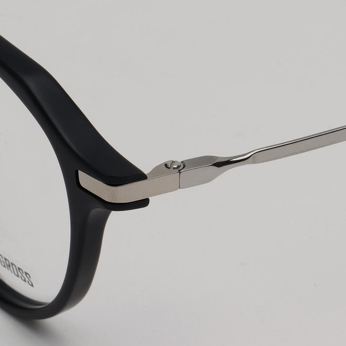 Cutler and Gross Matte Black Titanium Round Eyeglass Frames Unisex CG1302V2 003