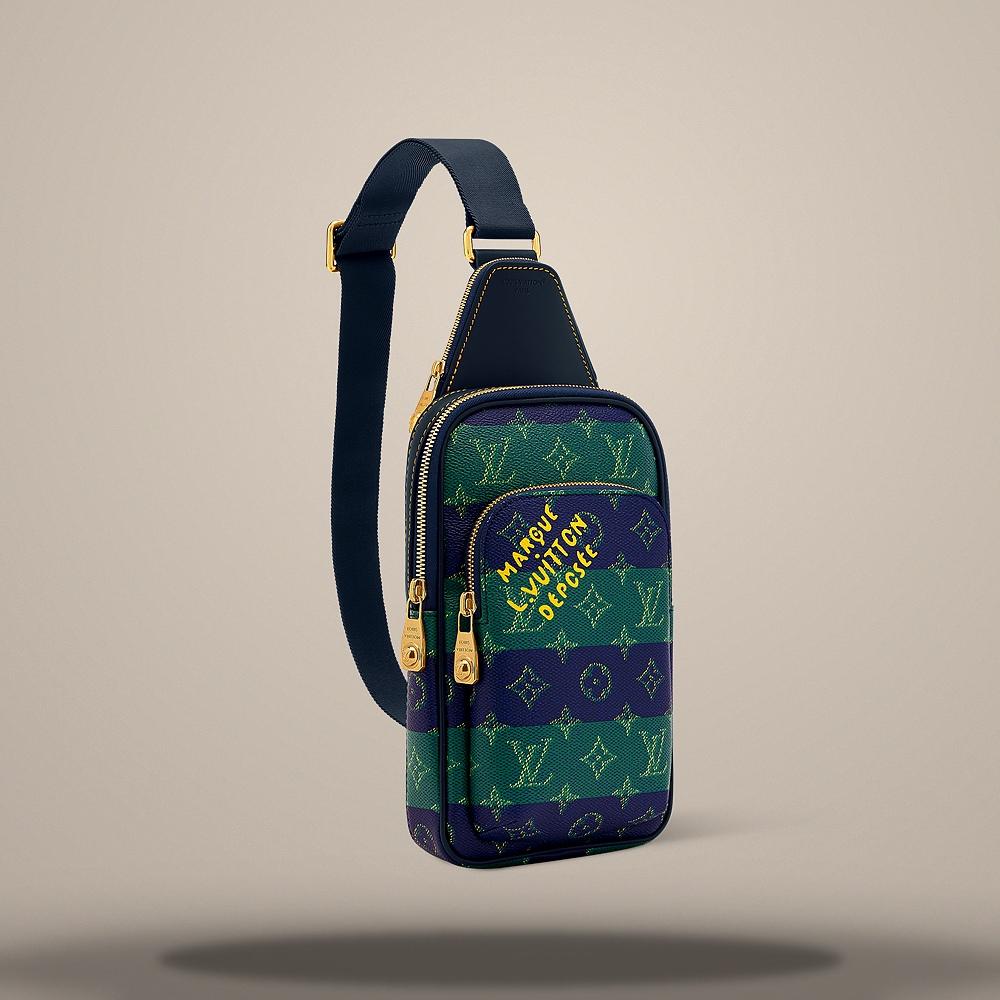 Louis Vuitton Avenue Sling Bag PM Blue Stripe Crossbody M26419