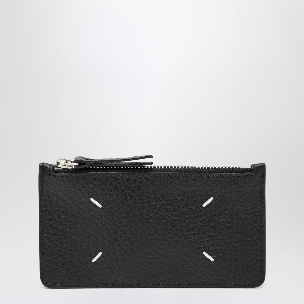 Maison Margiela Black Leather Card Holder Wallet for Men