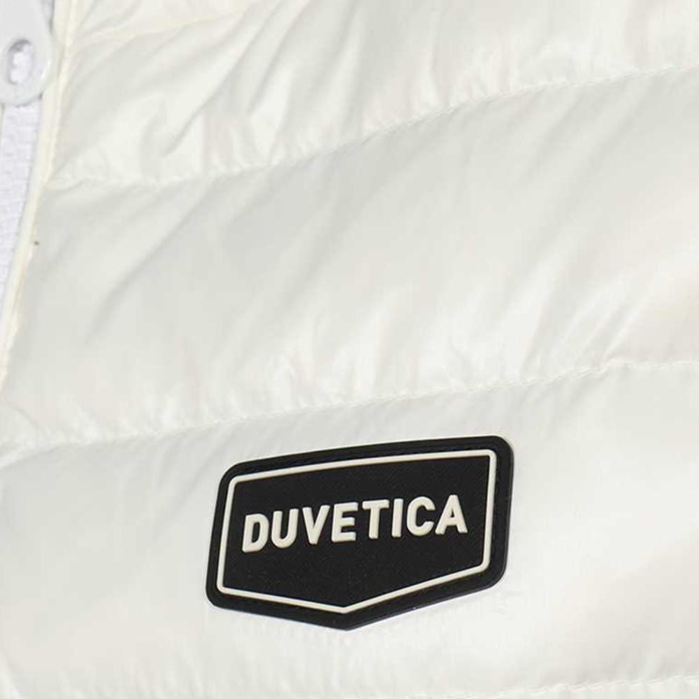 Duvetica White Logo Patch Hooded Down Vest