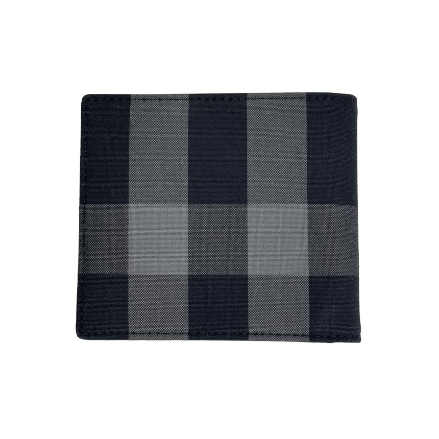 BURBERRY Canvas Check Bifold Wallet Navy Men’s