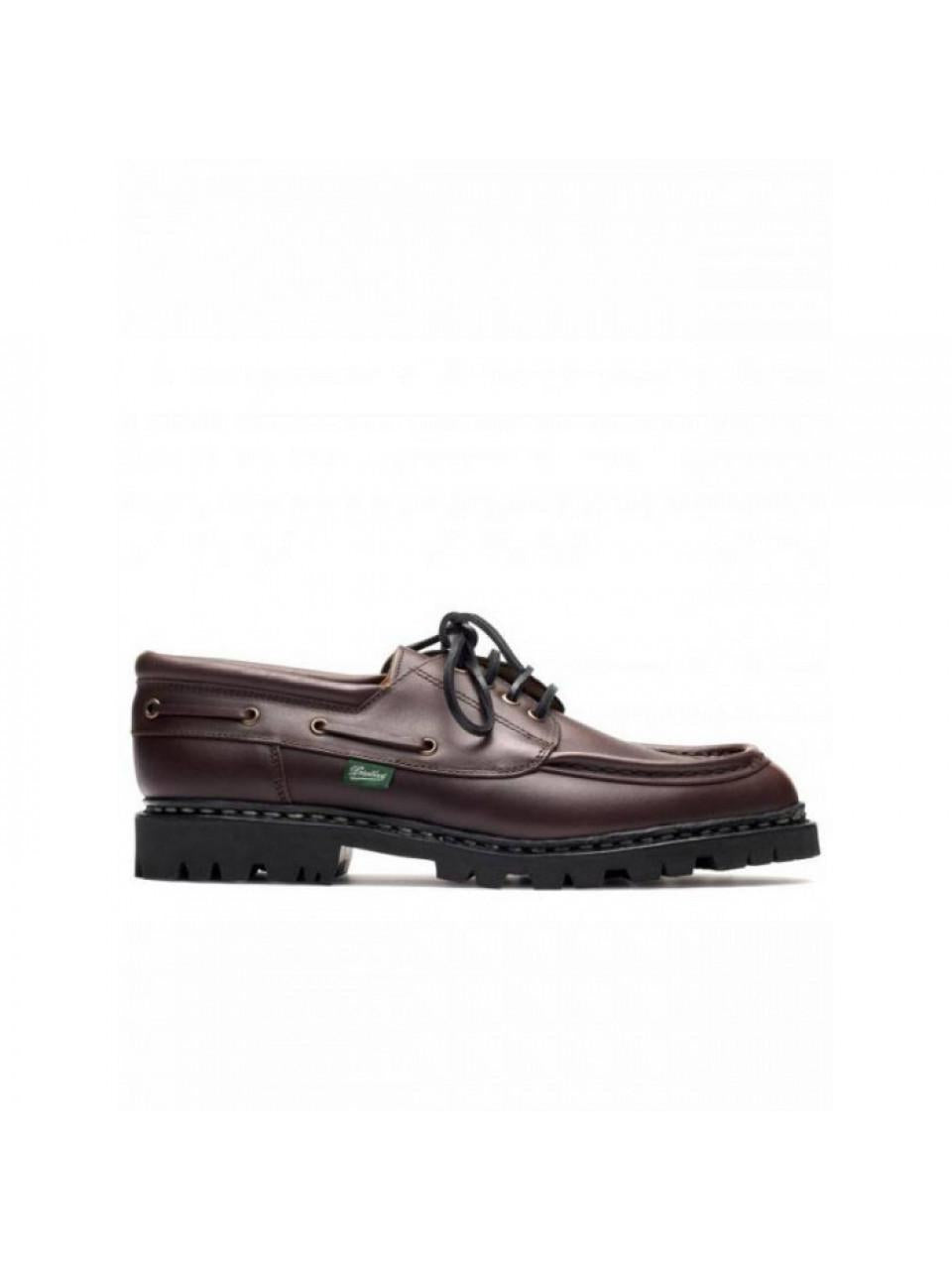 PARABOOT Chimey Lis Ebony Leather Derby Shoes