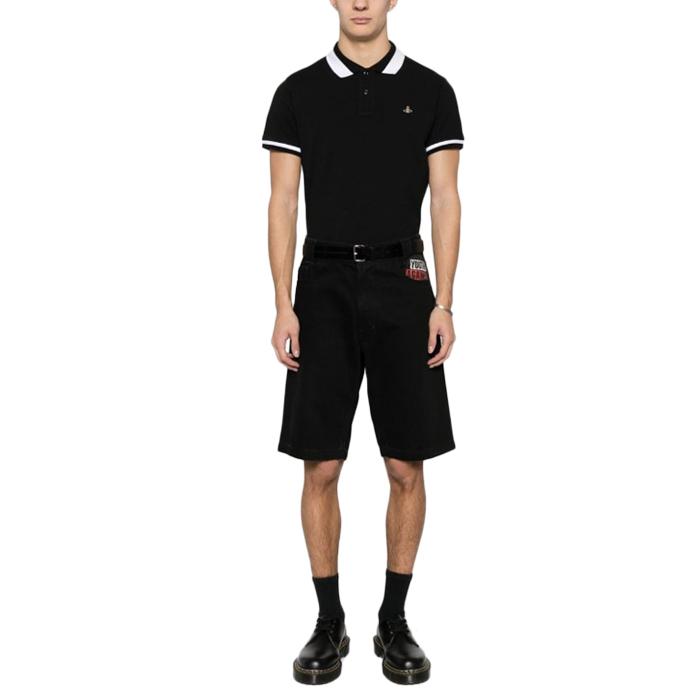 Vivienne Westwood Black Short Sleeve Polo Shirt