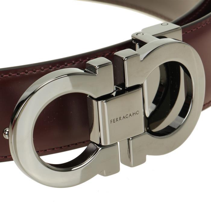 Ferragamo Reversible Gancini Leather Belt 67 9535 0778226