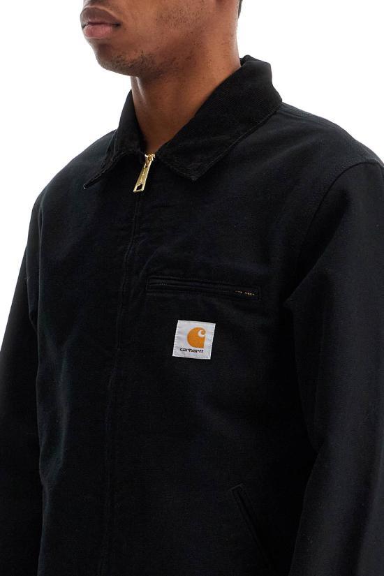 CARHARTT WIP Black Rinsed Detroit Jacket Men’s Cotton Duck Jacket