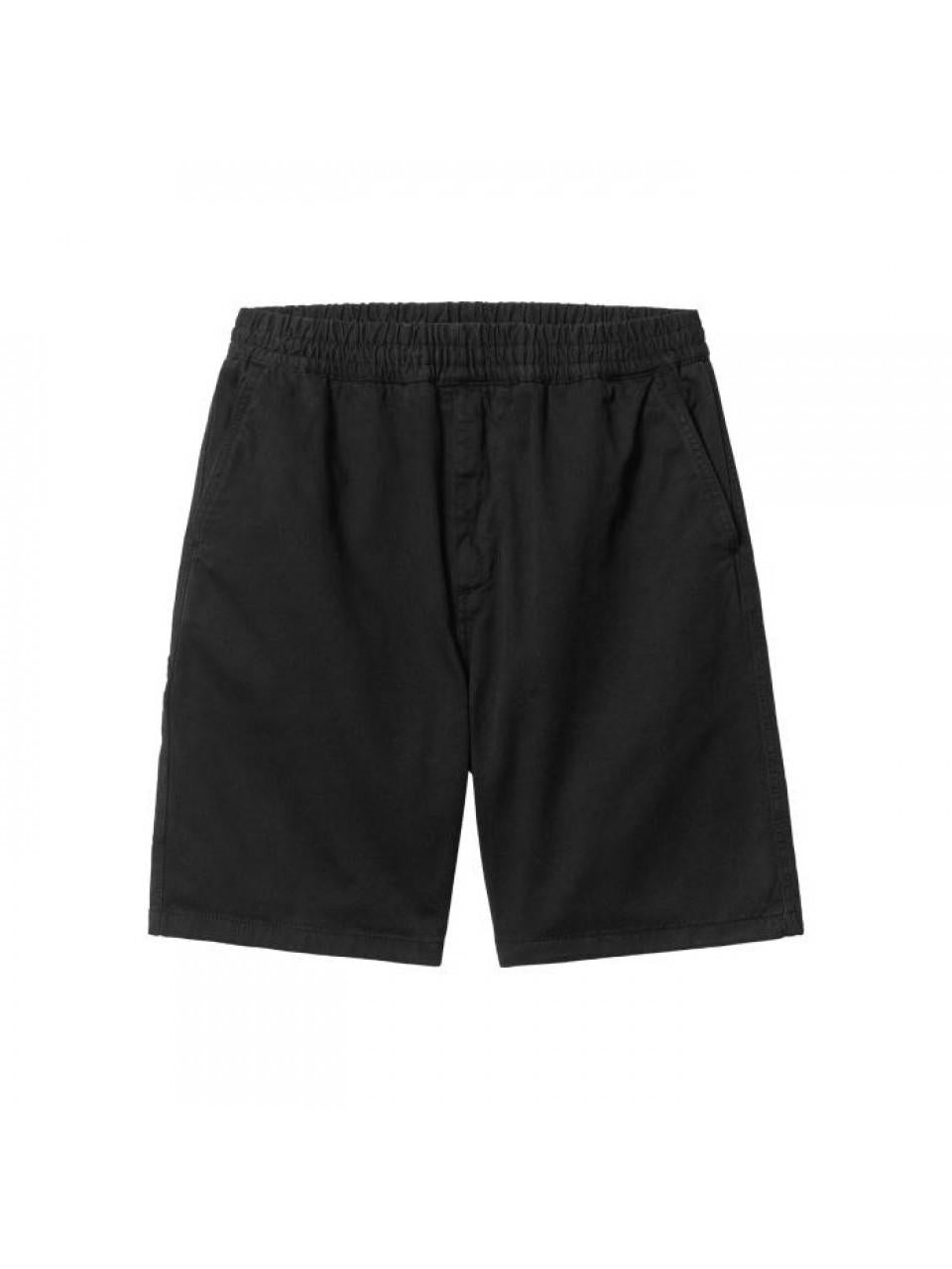 CARHARTT WIP Flint Shorts Black Cotton Men's Short Pants