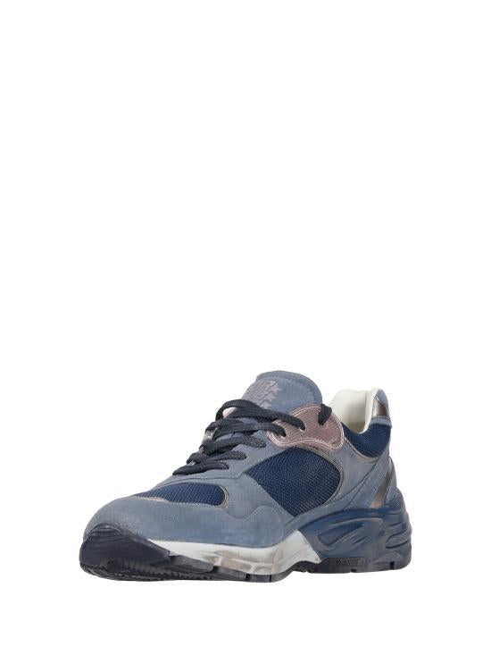 GOLDEN GOOSE Blue Denim Grey Low-Top Sneakers for Men