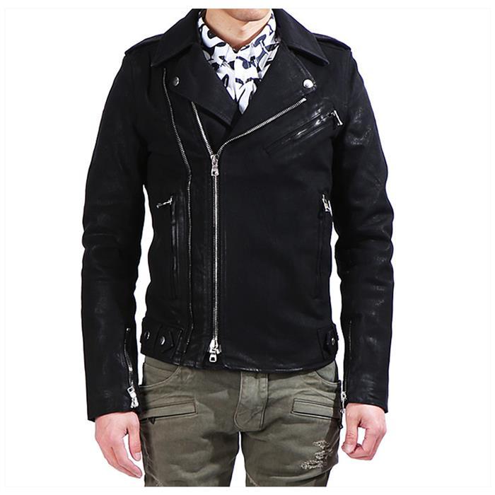 Balmain Waxed Leather Moto Rider Jacket S5HT245C710W 176