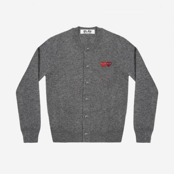Comme des Garcons Double Heart Patch Cardigan