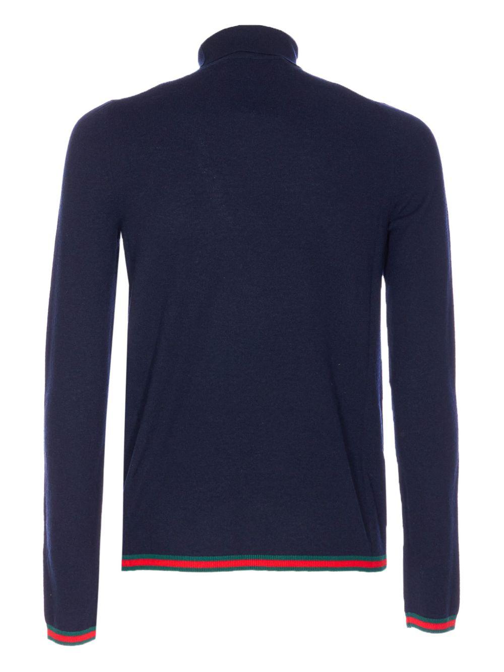 GUCCI Beige Wool Turtleneck Knit Sweater for Men