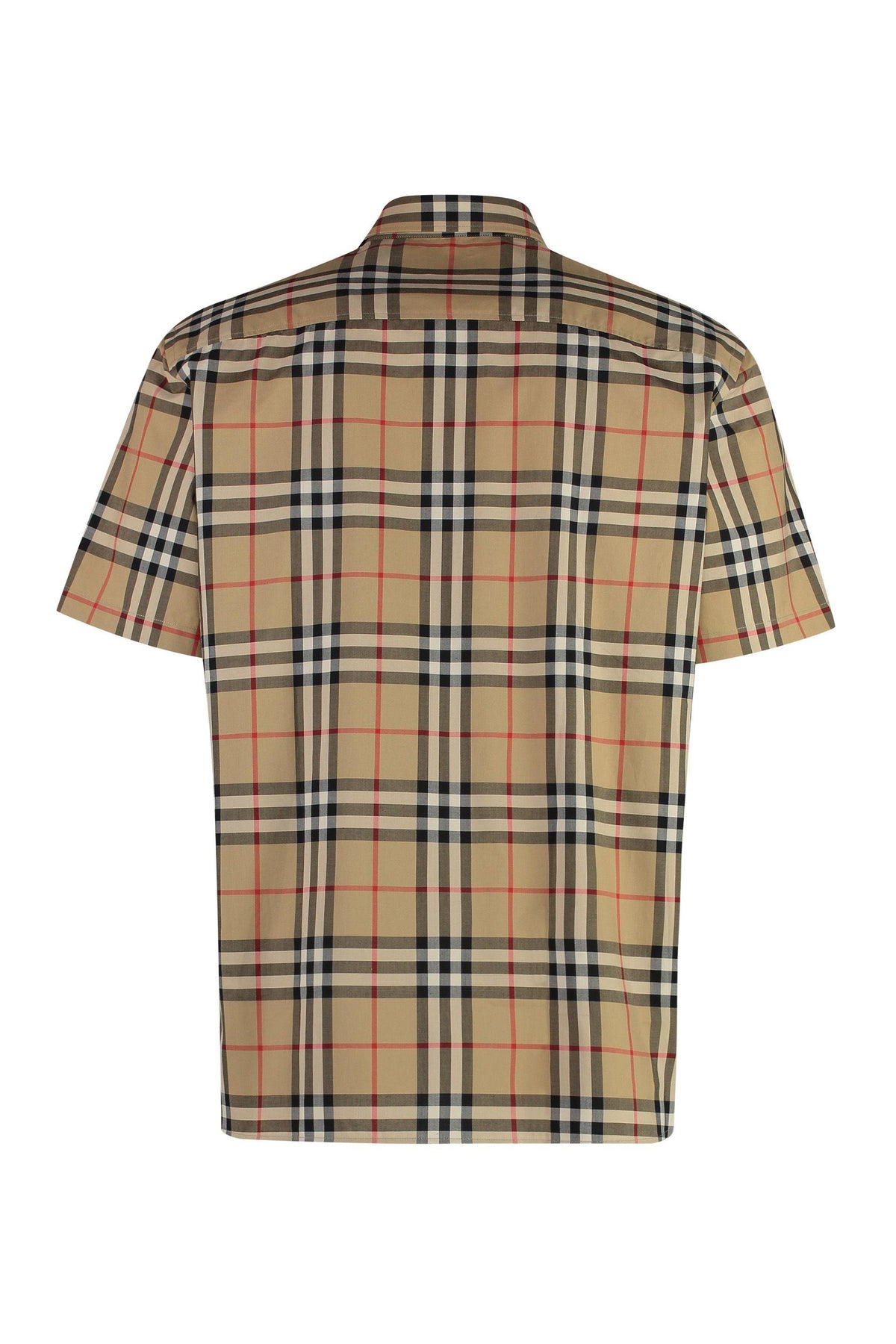 BURBERRY Short Sleeve Check Cotton Shirt Men A7028