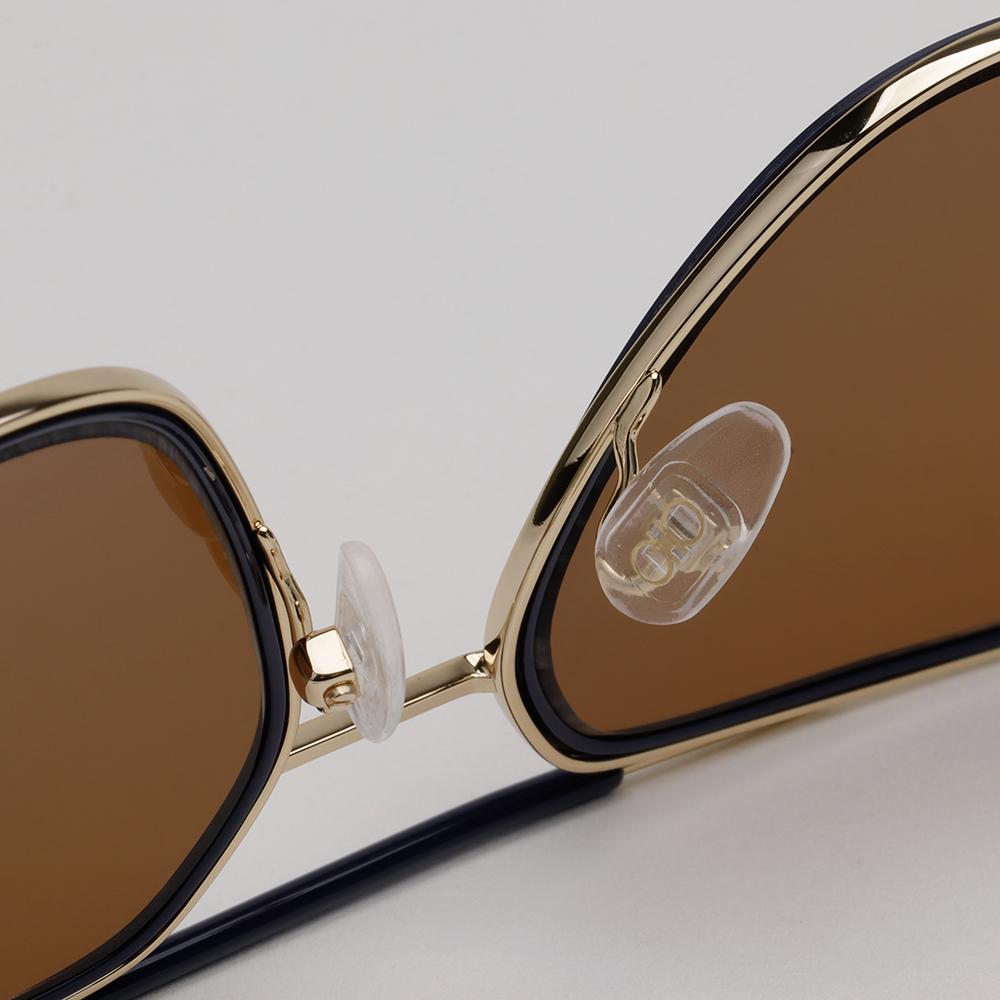 Ferragamo Titanium Double Bridge Oversized Aviator Sunglasses SF298S 743