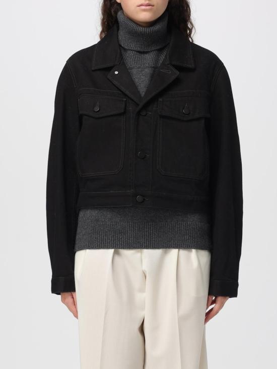 Lemaire Cotton Shirt Jacket for Women OW1191 LD1055 999 BLACK DOM