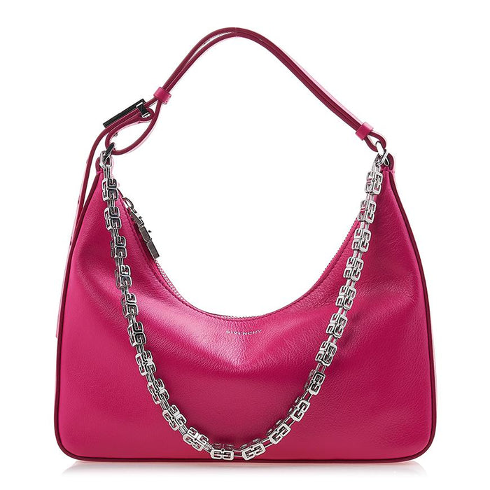 GIVENCHY Women’s Moon Cutout Leather Shoulder Bag Pink