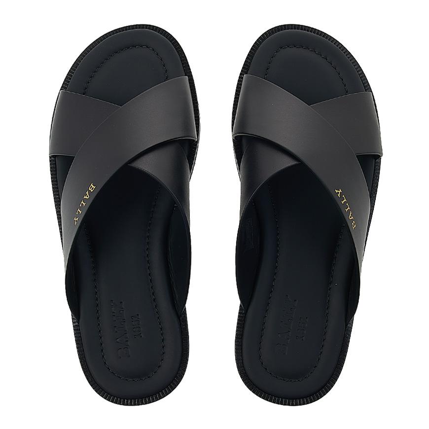 BALLY Men’s Leather Sandals Black JAIR Low Top Sneakers