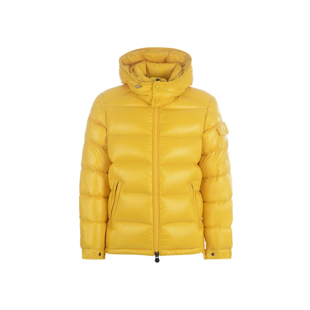 Moncler Maya Logo Puffer Jacket Yellow 1A536 00 68950 141