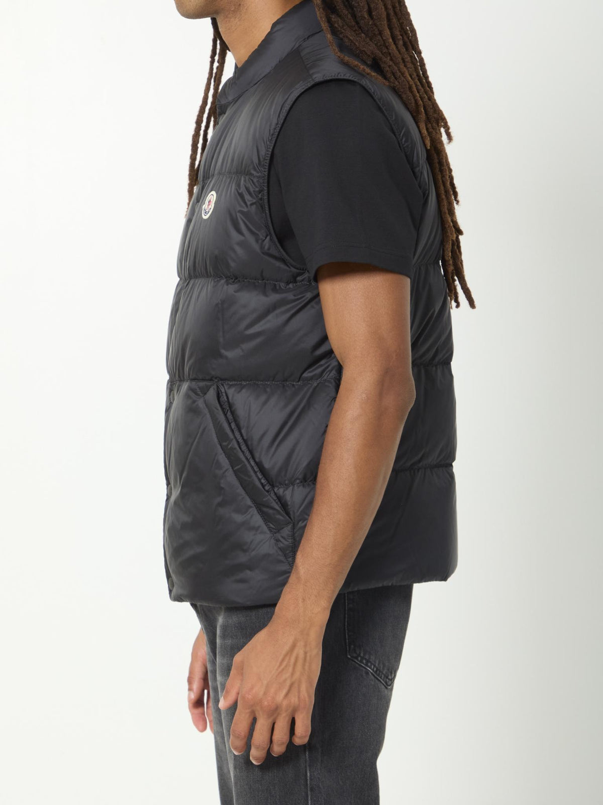 Moncler Black Down Puffer Vest for Men