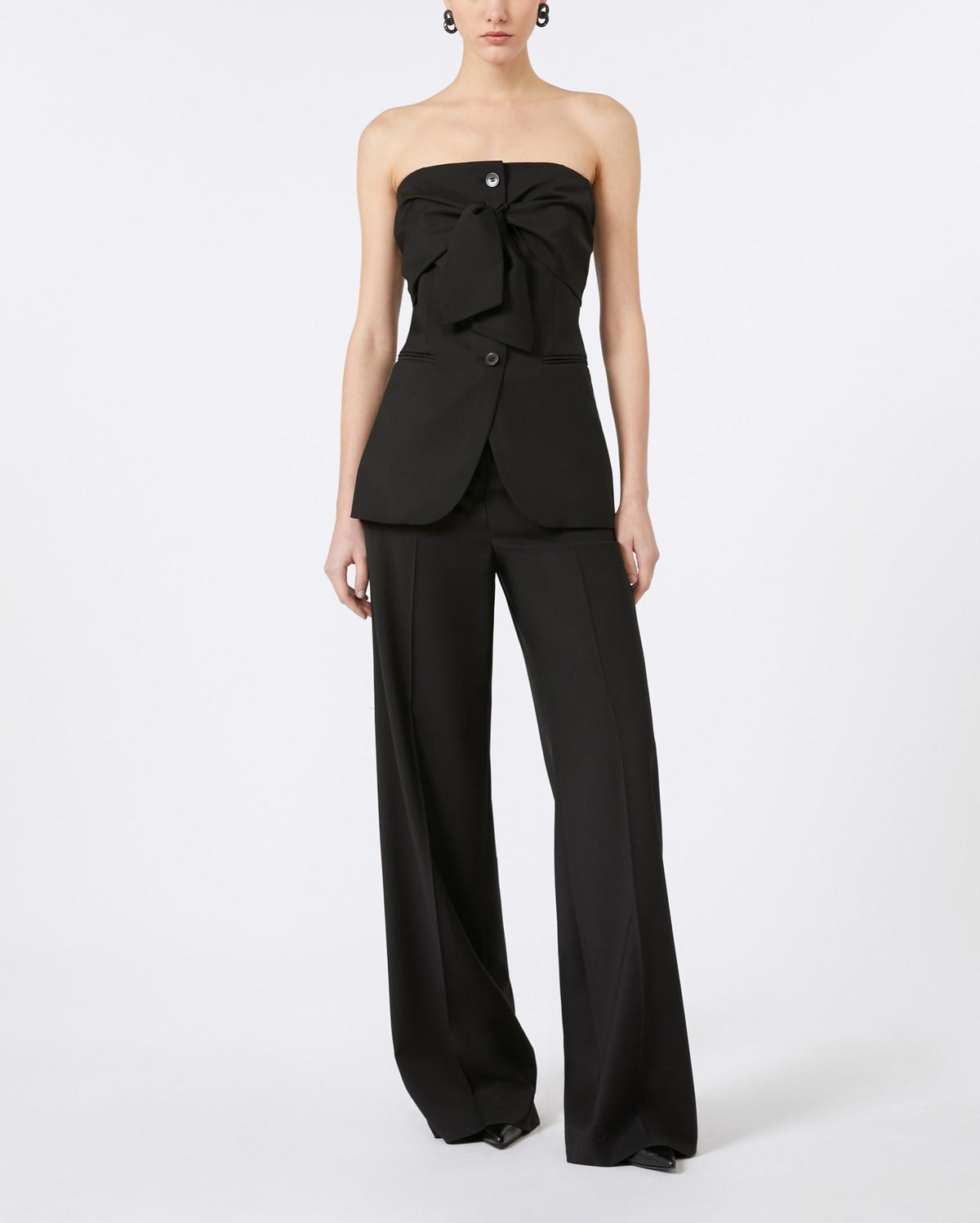 Max Mara Virgin Wool Wide-Leg Classic Pants 2521136121600 004 010