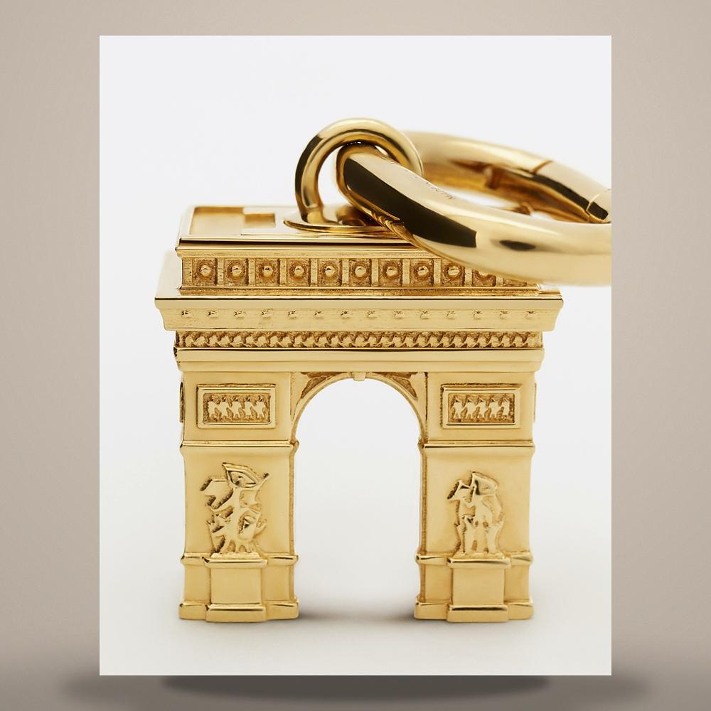 CELINE Alphabet Charm S Letter Lambskin Gold-Finish Brass Golden B10EY4V48 GGB1