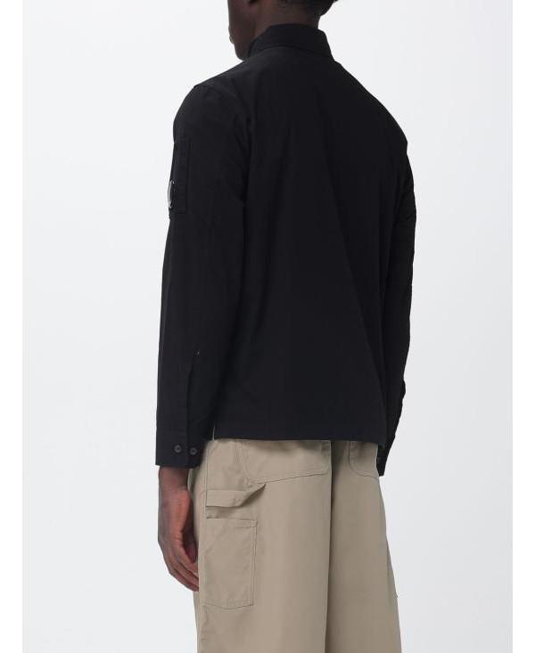 CP Company Garment-Dyed Cotton Lens Zip Overshirt Long Sleeve