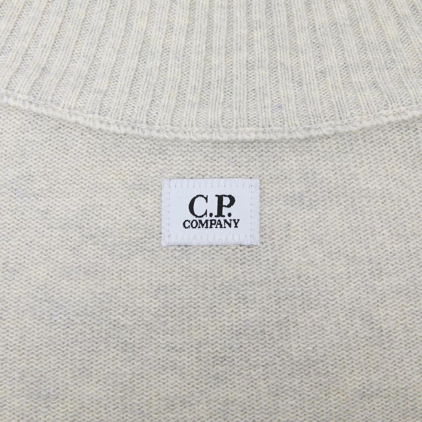 CP Company Men’s Zip-Up Knit Cardigan Navy