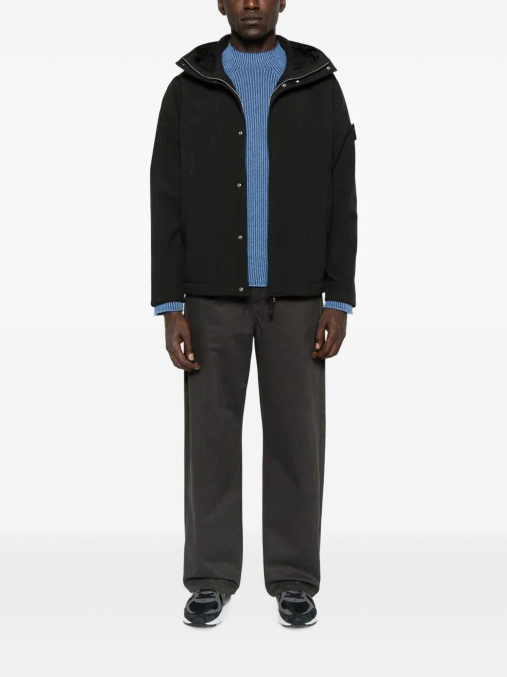 STONE ISLAND Black Casual Anorak Jacket for Men