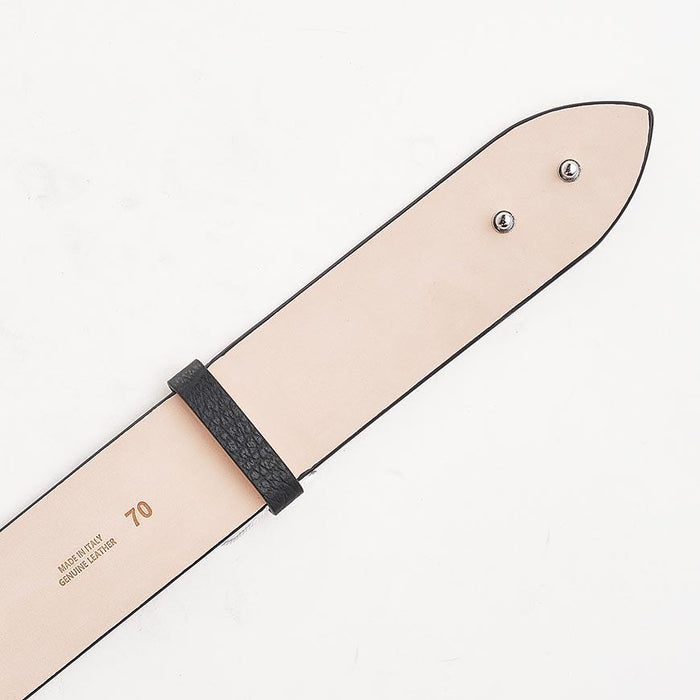 Maison Margiela Black Leather Four-Stitch Unisex Belt