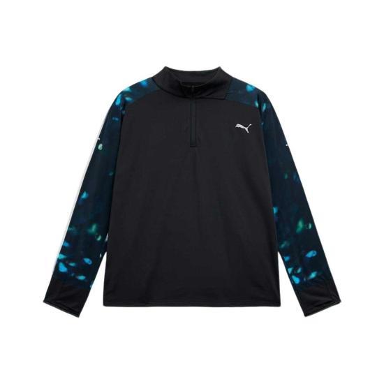 PUMA Long Sleeve Sweatshirt Black Men’s Top 529500 01