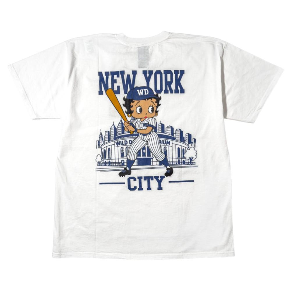 Wild Donkey Betty Blue Graphic Short Sleeve T-Shirt White Unisex