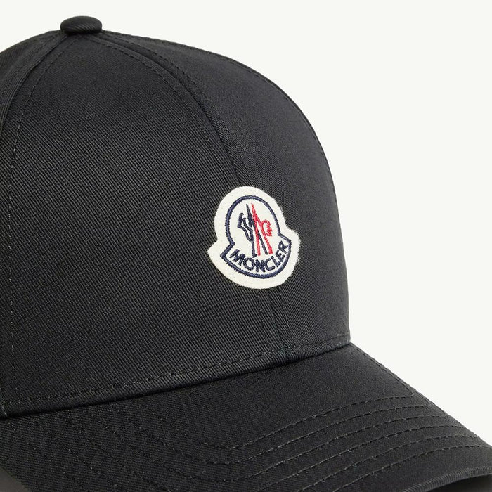 Moncler Cotton Gabardine Baseball Cap Black Unisex