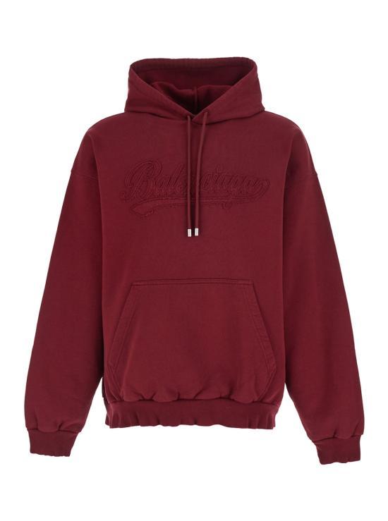 BALENCIAGA Red Logo Hoodie Sweatshirt Women’s