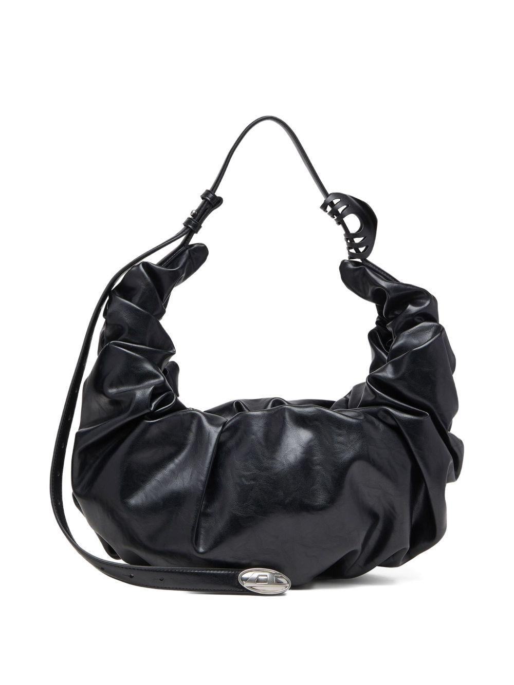 DIESEL Black Leather Shoulder Bag