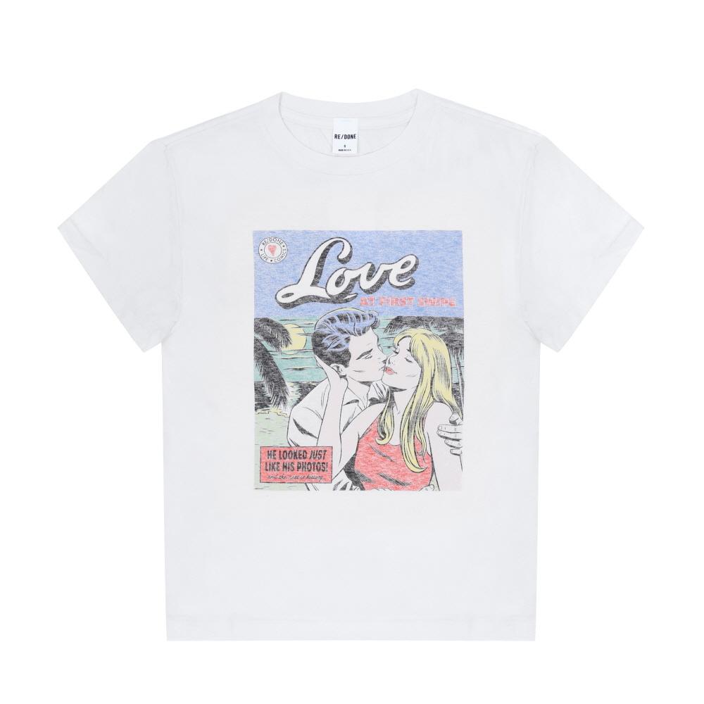 RE/DONE Classic Swipe Graphic Short Sleeve Womens T-Shirt 024 02WCGT389